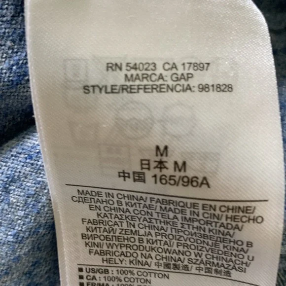 Gap blue heathered blue hoodie sweatshirt size medium - Picture 6 of 8